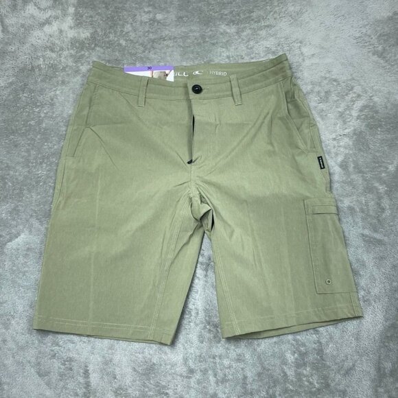 ONeill Mens Hybrid Standard Fit Quick-Dry Shorts Size 30 10" Inseam Khaki a0298 - Picture 1 of 5